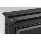 Roundhill Furniture Renova Vintage Black Wood Panel Bed