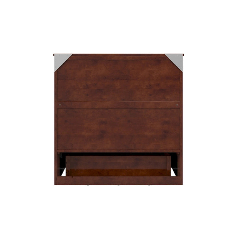 Northfield Twin XL Murphy Bed Chest with Mattress in Walnut
