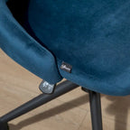 Vinsetto Mid-Back Office Chair, Velvet Fabric Swivel Scallop Shape Computer Desk Chair for Home Office or Bedroom
