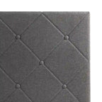 Priage by ZINUS Dark Grey Upholstered Diamond Stitched Platform Bed