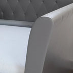 Lettino imbottito in ecopelle St. Ives con letto estraibile