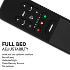 Onetan, Base Letto Regolabile con testiera, Telecomando wireless, Zero Gravity, Illuminazione sottotelaio, Grigio