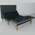 Onetan, Base Letto Regolabile con testiera, Telecomando wireless, Zero Gravity, Illuminazione sottotelaio, Grigio