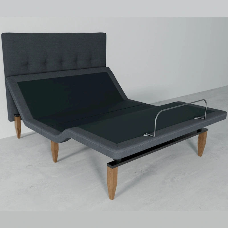 Onetan, Base Letto Regolabile con testiera, Telecomando wireless, Zero Gravity, Illuminazione sottotelaio, Grigio