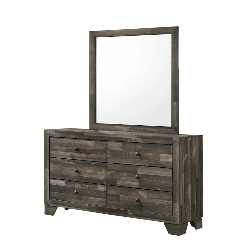 Annis 4 Piece Brown Rustic Platform Bedroom Set