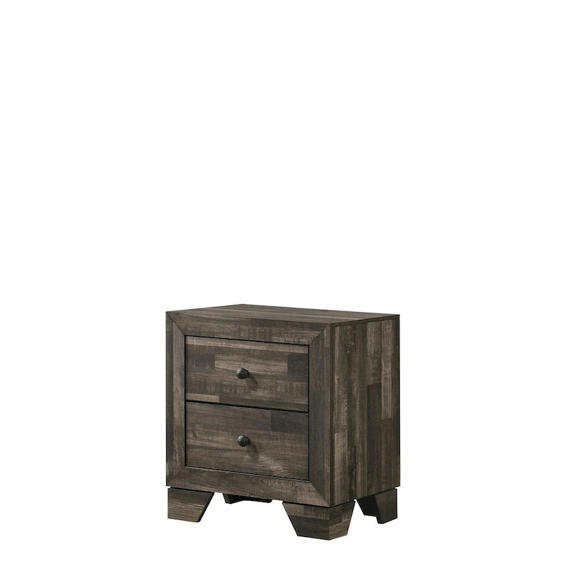 Annis 4 Piece Brown Rustic Platform Bedroom Set