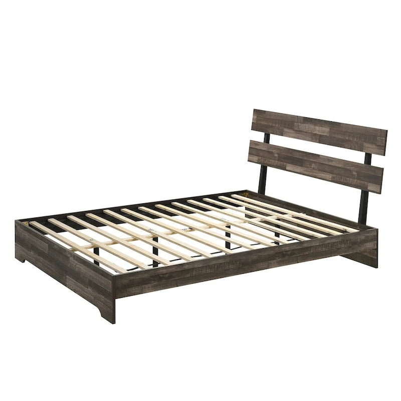 Annis 4 Piece Brown Rustic Platform Bedroom Set