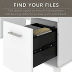 Scrivania da Ufficio Somerset 60W con Armadietto e Libreria a 5 Ripiani