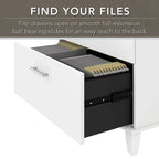 Scrivania da Ufficio Somerset 60W con Armadietto e Libreria a 5 Ripiani