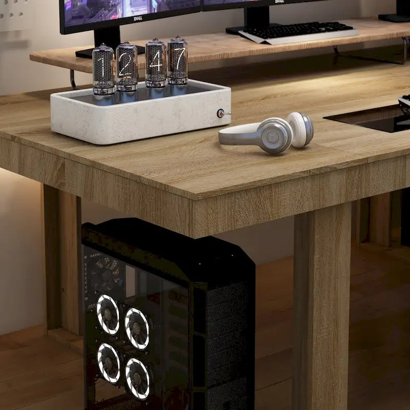 Tavolo da conferenza con base in legno per ufficio 220L x 120P cm