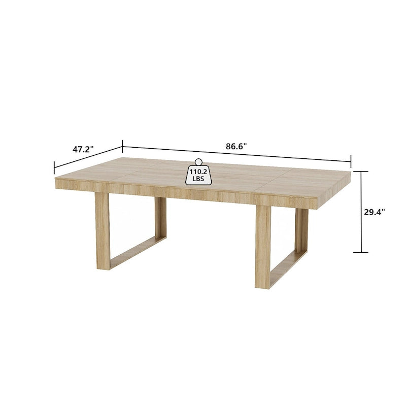 Tavolo da conferenza con base in legno per ufficio 220L x 120P cm