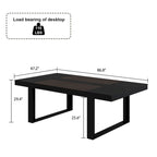 Tavolo da conferenza con base in legno per ufficio 220L x 120P cm