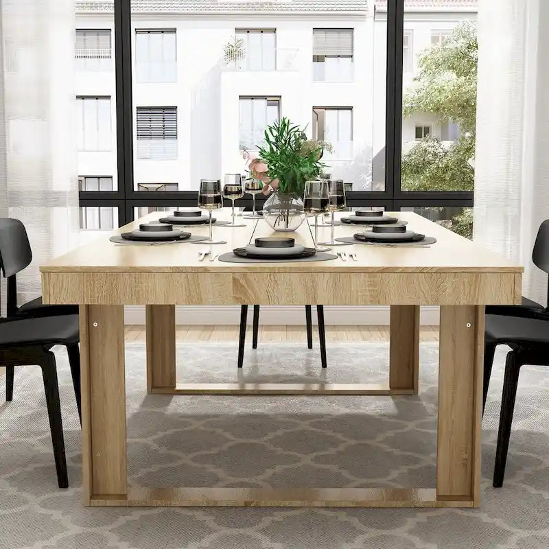 Tavolo da conferenza con base in legno per ufficio 220L x 120P cm