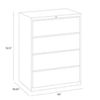 Light Gray 4-Drawer Lateral File Cabinet - 42W