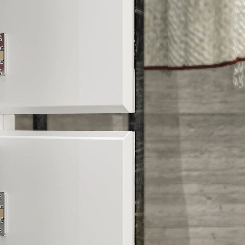 Combo Wardrobe Storage Cabinets Mirror Hanging Rod Bedroom ARMOIRES