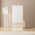Combo Wardrobe Storage Cabinets Mirror Hanging Rod Bedroom ARMOIRES