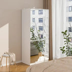 Combo Wardrobe Storage Cabinets Mirror Hanging Rod Bedroom ARMOIRES