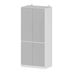 Combo Wardrobe Storage Cabinets Mirror Hanging Rod Bedroom ARMOIRES