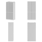 Combo Wardrobe Storage Cabinets Mirror Hanging Rod Bedroom ARMOIRES