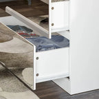 Combo Wardrobe Storage Cabinets Mirror Hanging Rod Bedroom ARMOIRES