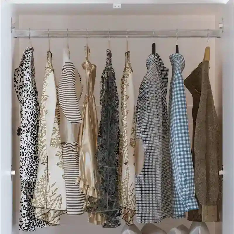 Combo Wardrobe Storage Cabinets Mirror Hanging Rod Bedroom ARMOIRES