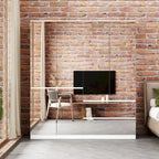 Combo Wardrobe Storage Cabinets Mirror Hanging Rod Bedroom ARMOIRES