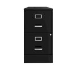 Space Solutions 22 Deep 2-drawer Metal File Cabinet, Black