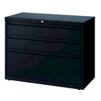 Black 3-Drawer Lateral File Cabinet - 36" Wide