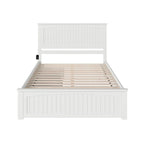 Letto a piattaforma Queen Nantucket bianco con 2 cassetti sottoponte
