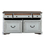 Credenza Magnolia Manor anticata bianca con finitura weathered bark