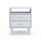 Grain Wood Furniture Mid Century Two-Drawer Nightstand