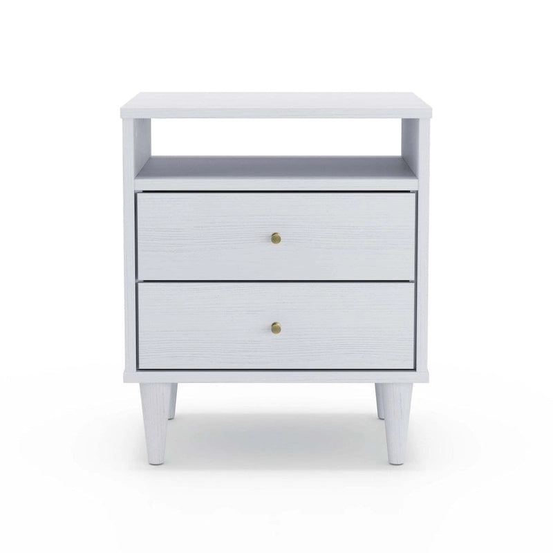 Grain Wood Furniture Mid Century Two-Drawer Nightstand