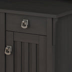 L-shaped Vintage Black Storage Desk