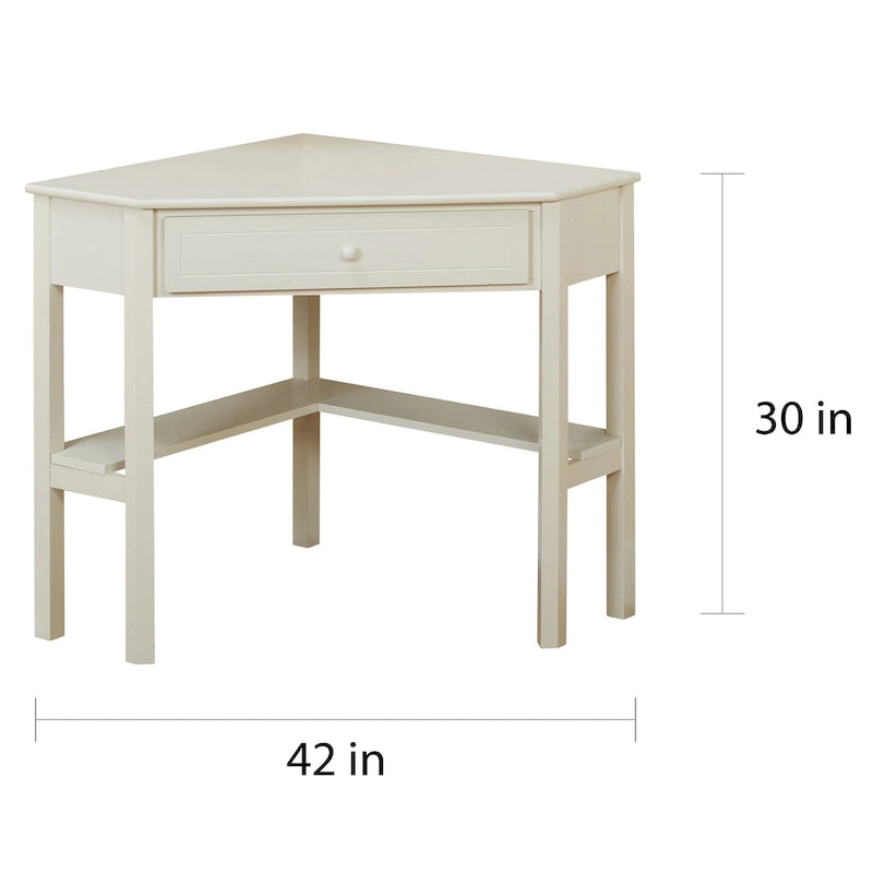 Simple Living Corner Desk and Hutch Set