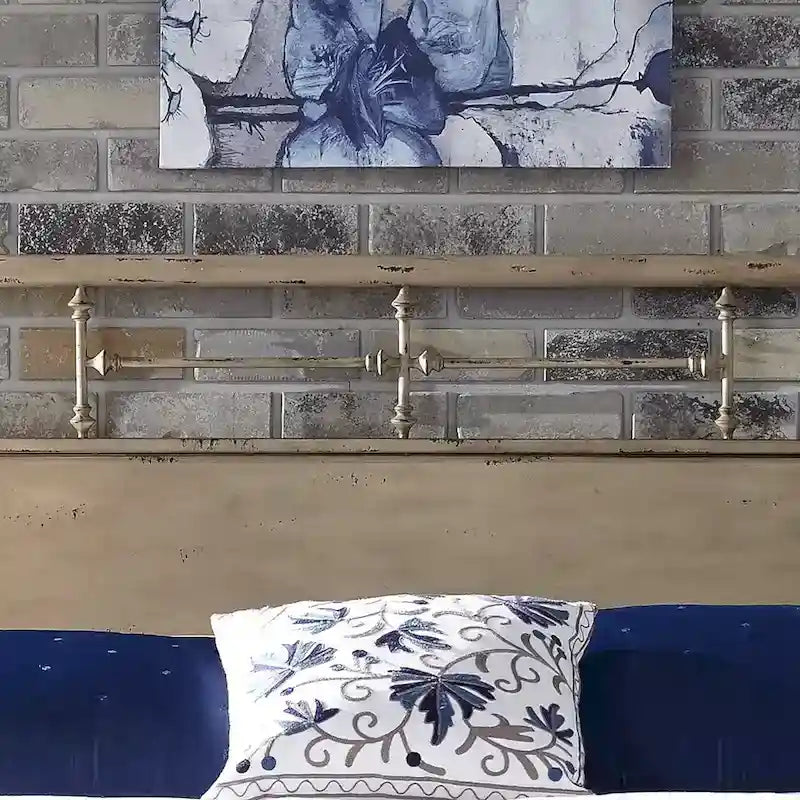 Vintage Series Metal Distressed King Headboard