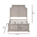 Palisade Distressed Antique White Panel Bed