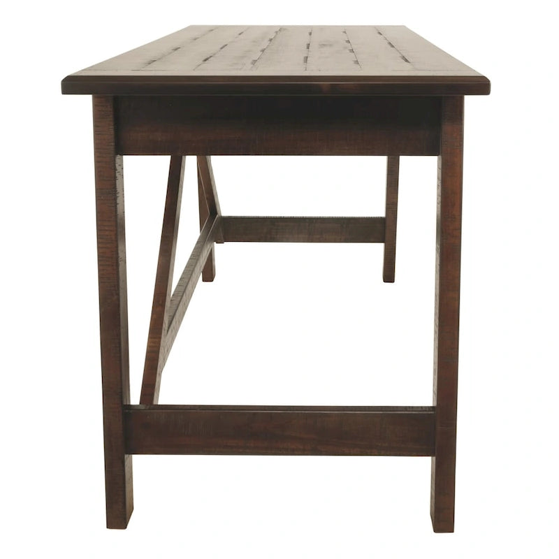 Baldridge Rustic Brown Home Office Large Leg Desk