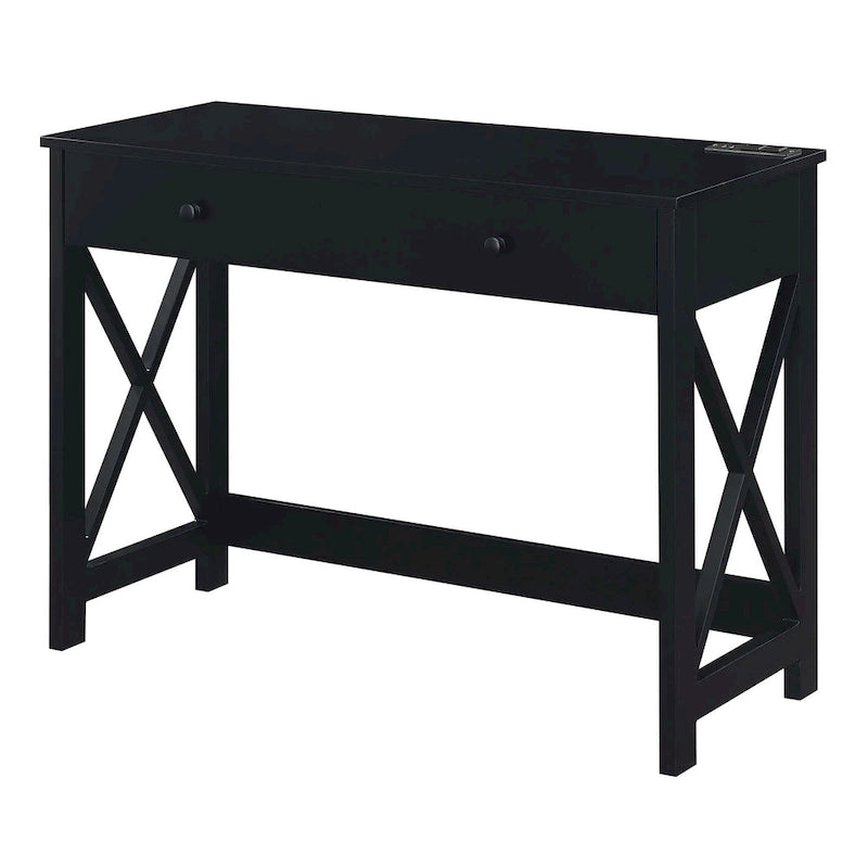 Convenience Concepts Oxford 1 Drawer 42 Desk with Charging Station