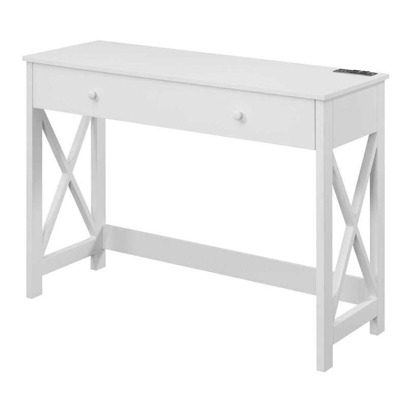 Convenience Concepts Oxford 1 Drawer 42 Desk with Charging Station