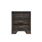 Ayla 5 Piece Gray Storage Fabric Platform Bedroom Set