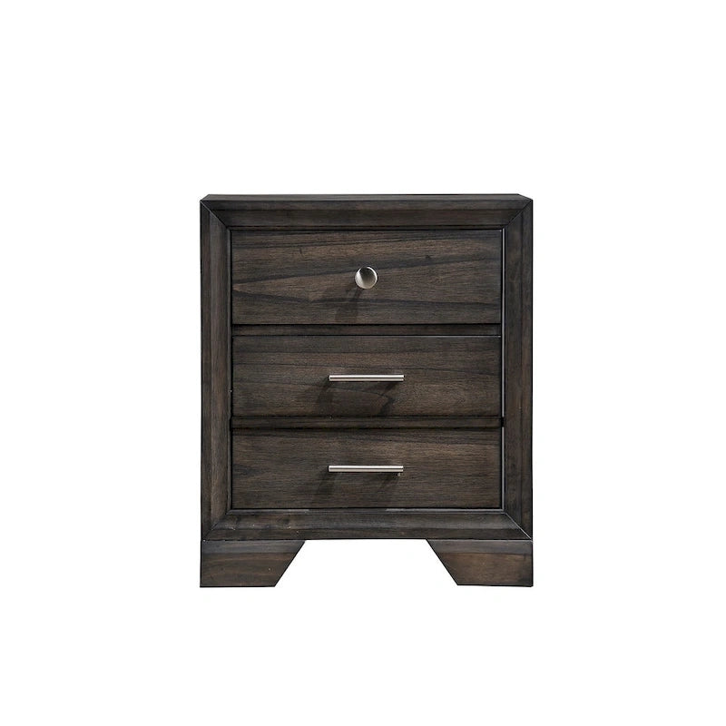 Ayla 5 Piece Gray Storage Fabric Platform Bedroom Set