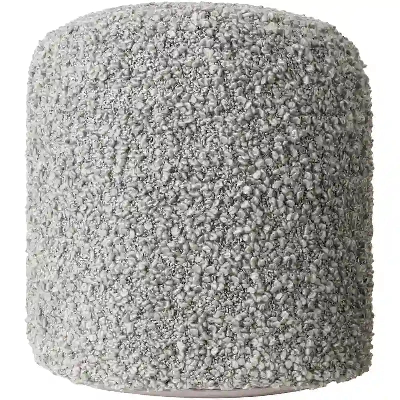 Mohave Shaggy Boucle 18-inch Tall Polyester Pouf