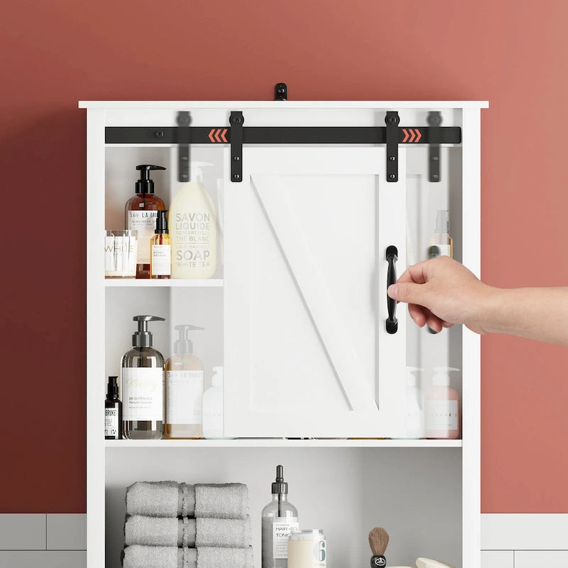 Pellebant Over-the-Toilet Storage Cabinet Space Saver Bathroom - 66.54 H x 27.17 W x 9.06 D