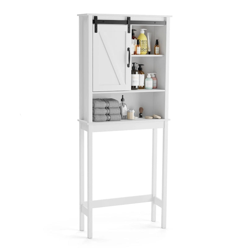 Pellebant Over-the-Toilet Storage Cabinet Space Saver Bathroom - 66.54 H x 27.17 W x 9.06 D