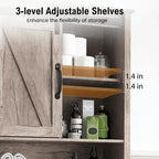 Pellebant Over-the-Toilet Storage Cabinet Space Saver Bathroom - 66.54 H x 27.17 W x 9.06 D