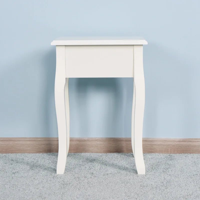 Bathroom Floor-standing Storage Table with a Drawer, 4 Curved Legs