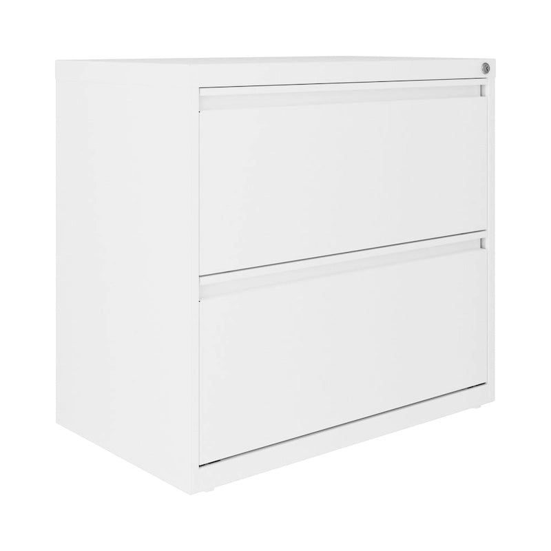 Hirsh 30 Inch Wide 2 Drawer Lateral 101 File Cabinet, White