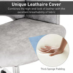 Modern Mid Back Tufted Office Chair Faux Leather Computer Desk Chair