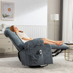 Massage Rocker Recliner Chair Rocking Chairs for Adults Oversized with 2 Cup Holders, USB Charge Port Soft Features a Manual Mas