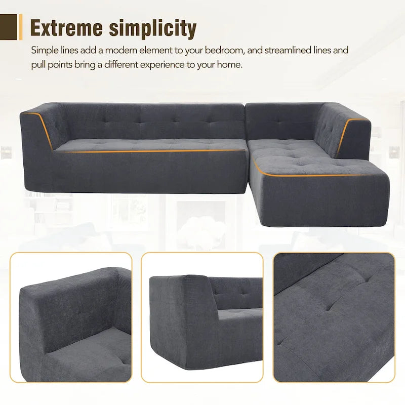 110.2*72.8 Modular Modular Combination Living Room Sofa Set, Modern Minimalist Sofa, Living Room Upholstered Sofa Bed, Bedroom,
